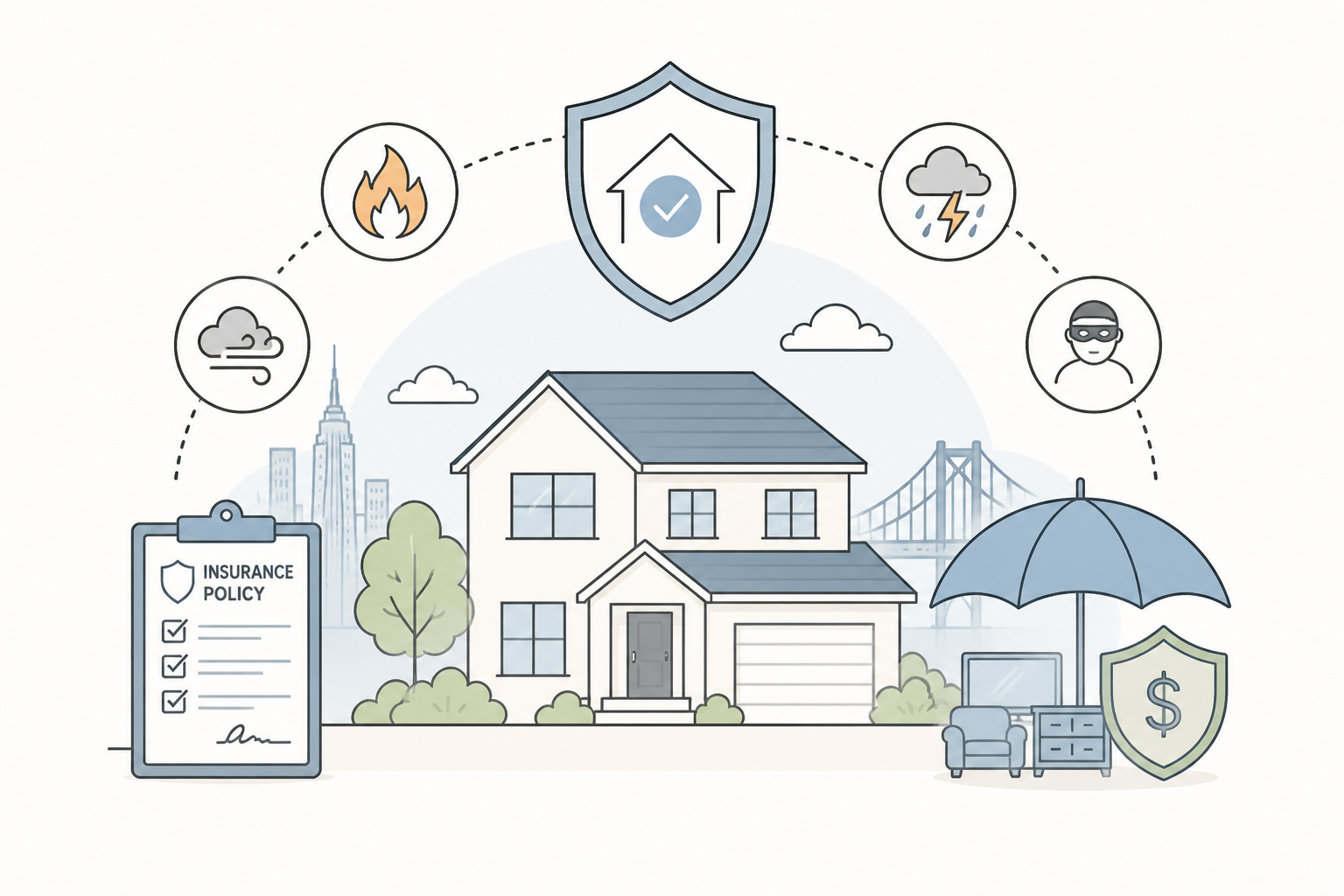 홈 보험(Homeowners Insurance) 완벽 가이드: 뉴욕·뉴저지 주택 구매자가 반드시 알아야 할 모든 것