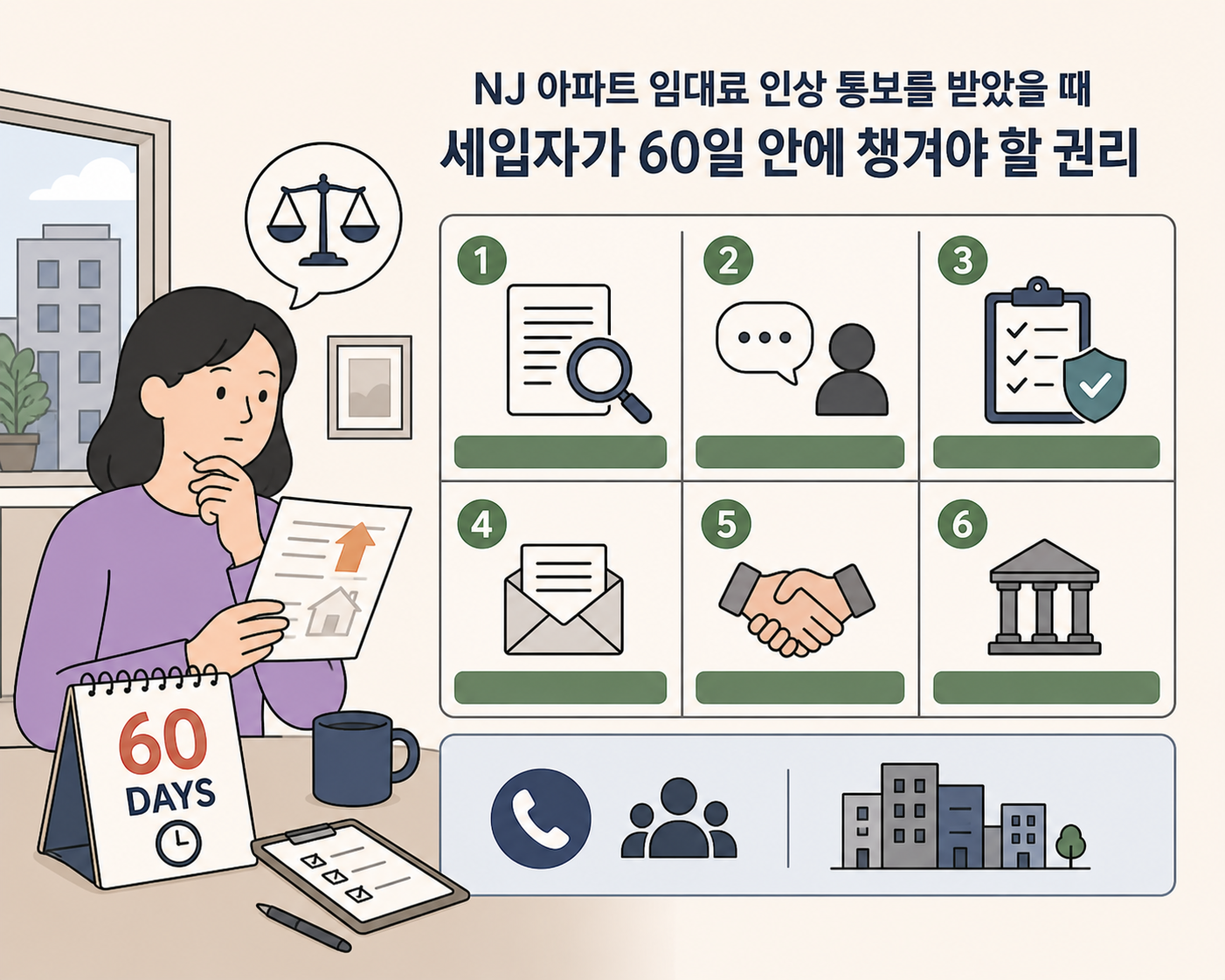 NJ 아파트 임대료 인상 통보를 받았을 때 세입자가 60일 안에 챙겨야 할 권리