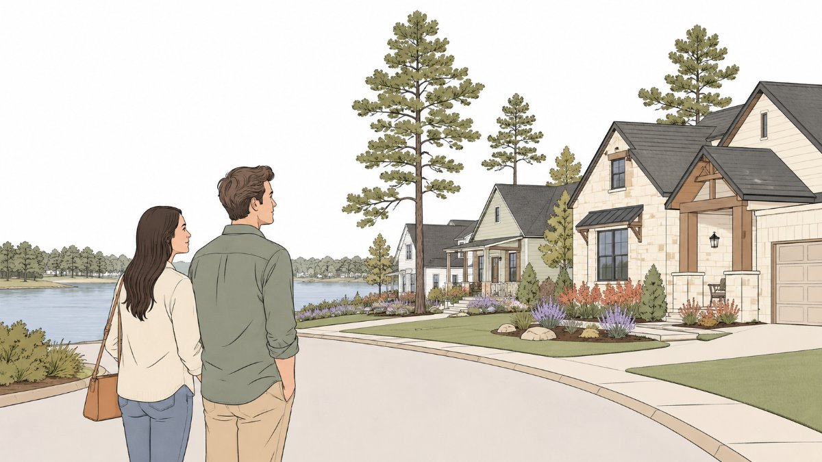 2026년 8월 Montgomery 카운티 I-45 북부 시세 — Conroe $326K·Willis $282K·Magnolia $290K·Montgomery $387K, The Woodlands 절반 가격의 신축 프론티어