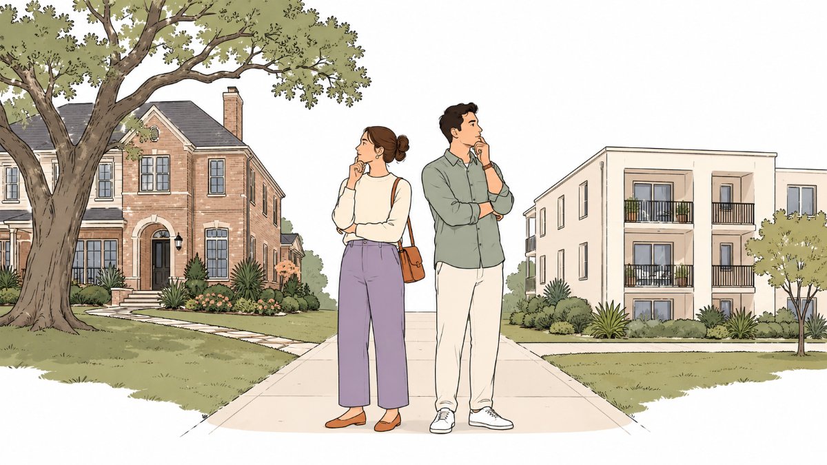 2026년 8월 North Dallas 프레스턴 회랑 시세 — 75225 $2.11M·75230 $1.08M·75244 $740K·75240 $408K·75243 $304K, 5마일 안에서 7배 벌어진 가격 지도