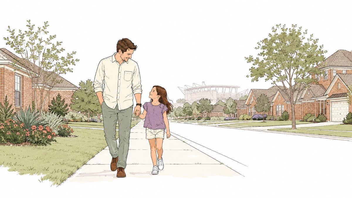 Arlington, TX — 댈러스·포트워스 정중앙, 주소 따라 Martin·HEB ISD가 열리는 인구 40만 도시의 30만 달러대 실속 정착지